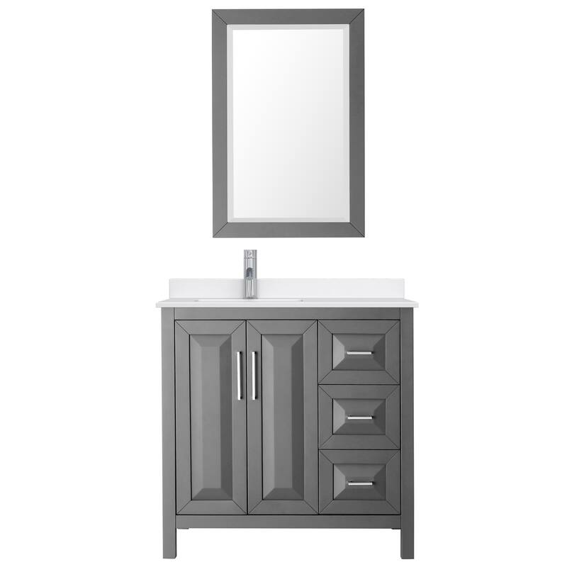Wyndham Collection WCV252536S-QTZ-UNSM24 Daria 36" Free Standing
