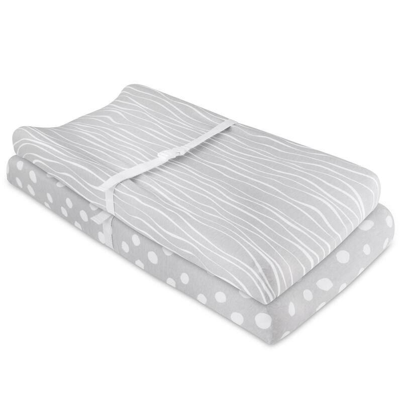 Ely's & Co. Baby Fitted Changing Pad Cover - Cradle Sheet Set - 2 Pack - 32" x 16"