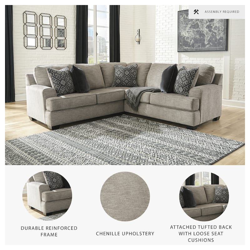 Signature Design by Ashley Bovarian Beige and Grey 2-Piece Sectional Sofa