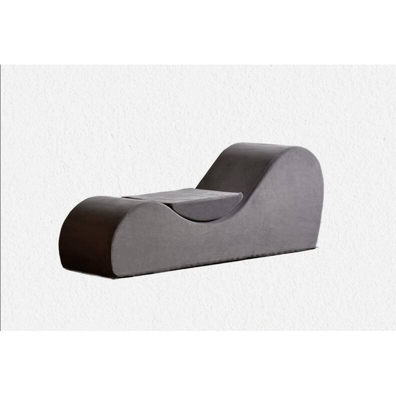 Solace Chaise Lounge Chair Relaxation, Ergonomic Design with Soft Yet Firm High-Density Foam Core - Grey