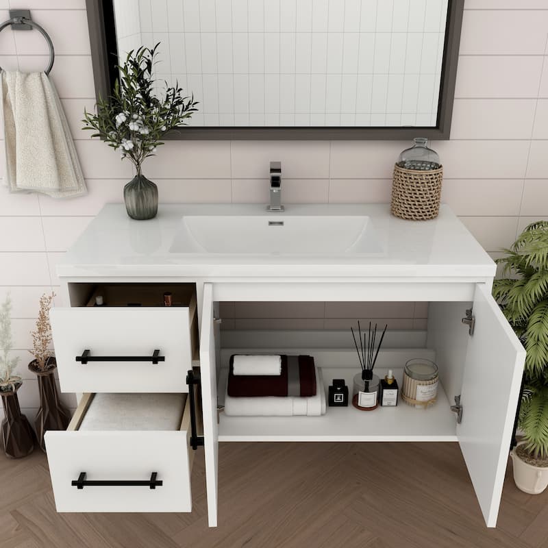 Victoria 42'' L Wall-mounted Vanity with Reinforced Acrylic Sink - 41.5