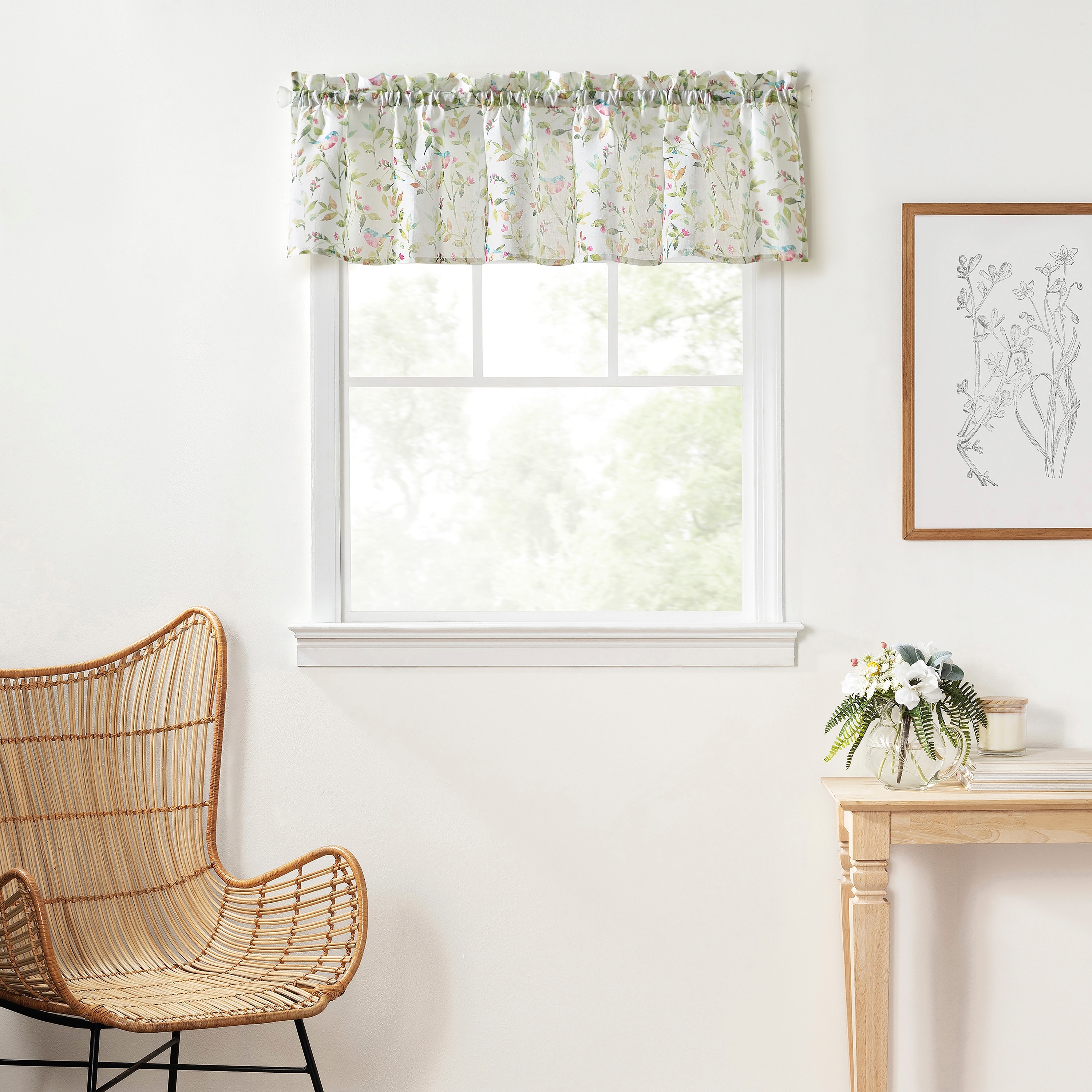 Martha Stewart Kensington Garden Print Valance - 56" x 14"
