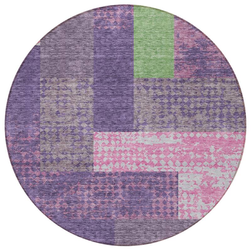 HomeRoots Geometric Transitional Rectangle Outdoor Rug