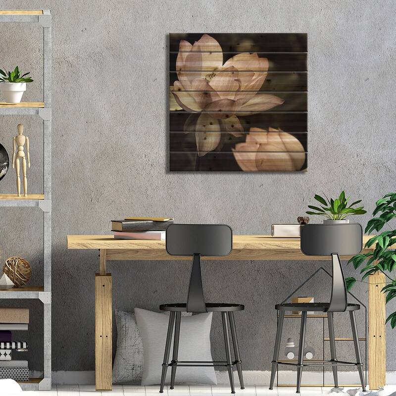 The Lotus II Print On Wood by Andy Neuwirth - Multi-Color