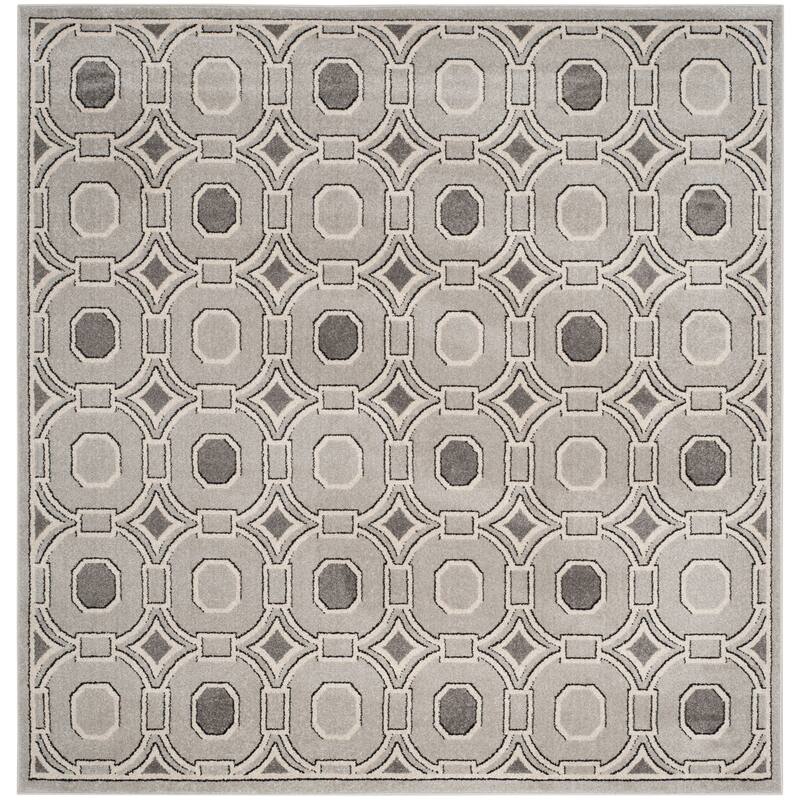 SAFAVIEH Amherst Seena Modern Rug - 7' Square - Light Grey/Ivory
