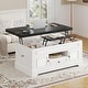 preview thumbnail 22 of 25, Lift Top Coffee Table with Power Outlets Storage and Hidden Compartment