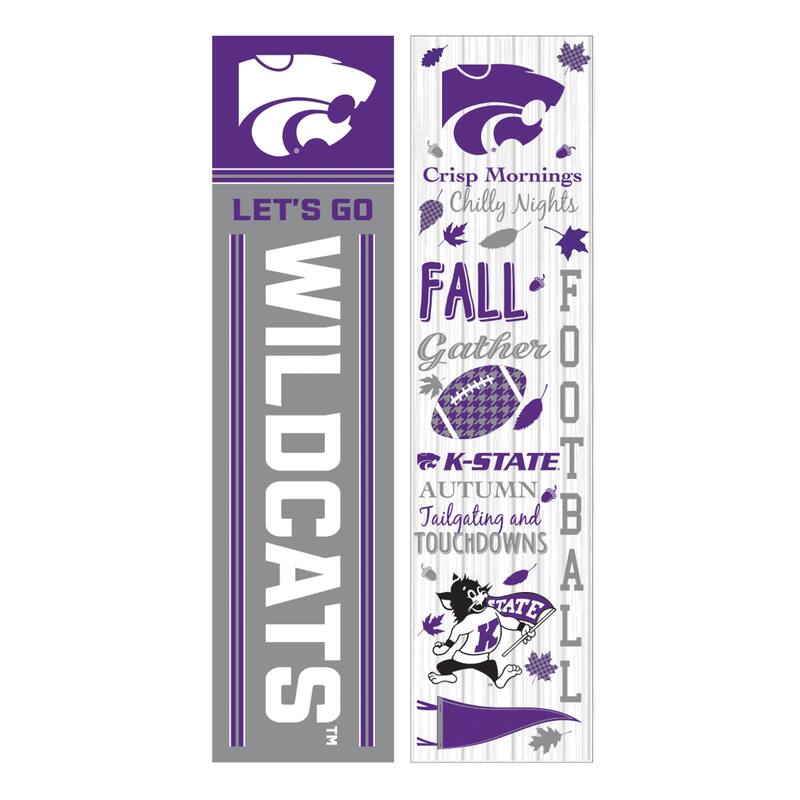 47" Double Sided Seasonal Porch Leaner, Kansas State University - 47" x 11.25"