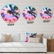 preview thumbnail 5 of 9, Designart 'Vivid Sunset Landscape With Palm and Swing' Nautical & Coastal wall clock