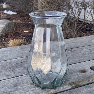 Clear Tapered Lines Bouquet Vase