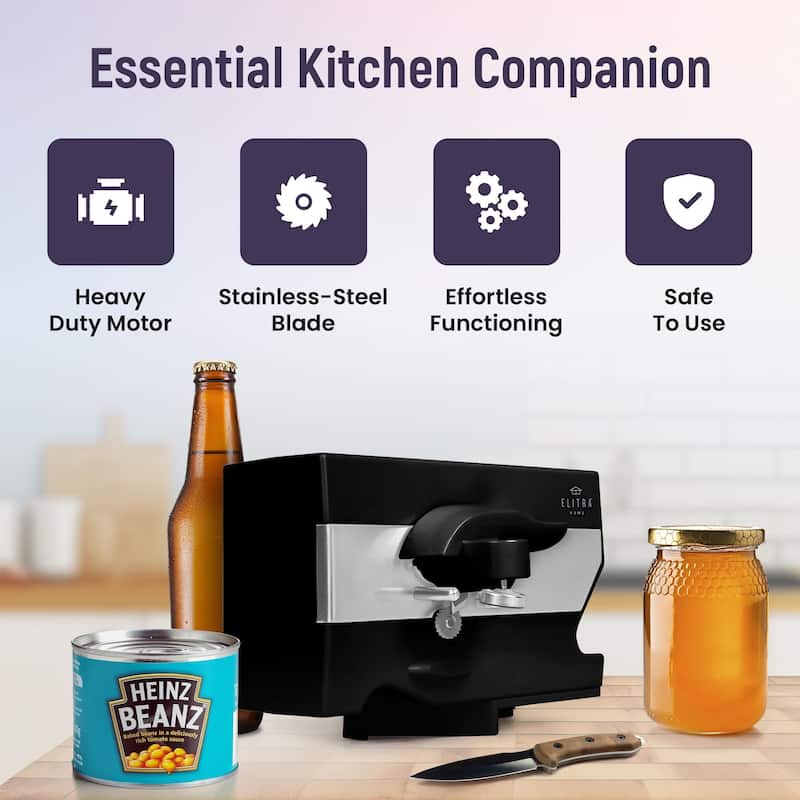 Elitra 4 in 1 Under the Cabinet Mounted Electric Can Opener