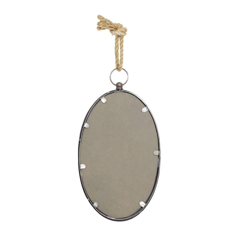 Metal Wall Mirror with Hanging Rope - Set of 5 Gray - Roche River Decor