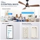 preview thumbnail 191 of 199, 42“/52"/60"/48" Noiseless Walnut Wood Ceiling Fan with Remote Control, Integrated Light Optional 48'' Smart Ceiling Fan with Light