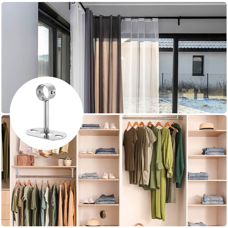 2 Set Ceiling Mount Curtain Rod Bracket