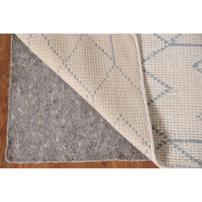 Moroccan Oriental Area Rug Handmade Trellis Wool Carpet - 5'1"x 7'11"