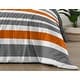 preview thumbnail 6 of 4, Sweet Jojo Designs Orange and Gray Stripe 2-piece Twin Comforter Set