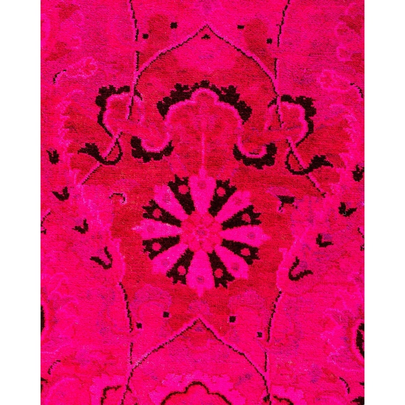 Contemporary Overdyed Wool Hand Knotted Area Rug - 6' 3" x 9' 0"