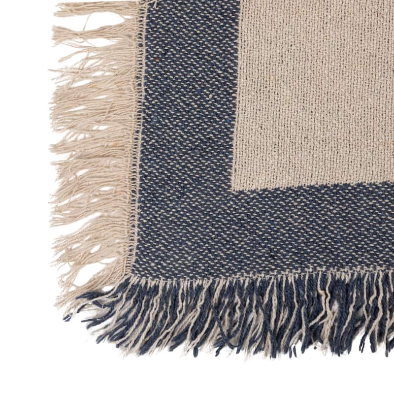 Woven Cotton Blend Jacquard Throw Blanket