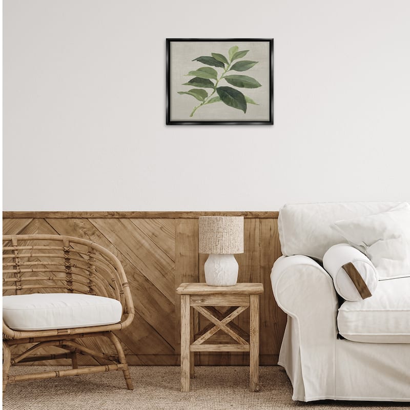Stupell Arabica Coffee Plant Leaf Framed Floater Canvas Wall Art Design By Lanie Loreth