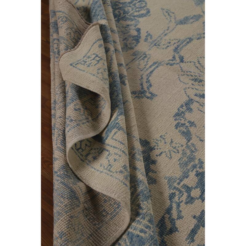 Hand Knotted Oriental 100% Wool Carpet Transitional All-Over Beige & Ivories Oushak Area Rug - 11' 11'' X 9' 3''