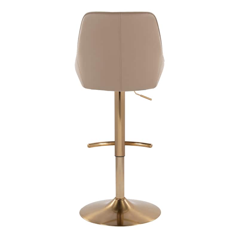 Silver Orchid Alba Adjustable Bar Stool with Rounded T Footrest (Set of 2)