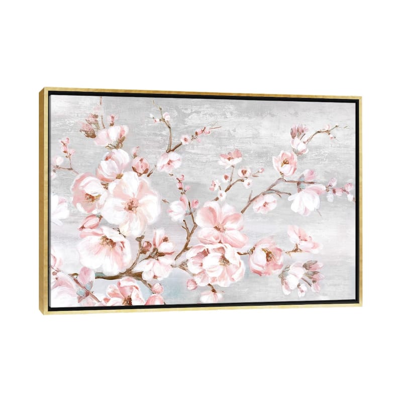 iCanvas "Spring Cherry Blossoms I " by Eva Watts Framed Canvas Print - Gold - 18x26