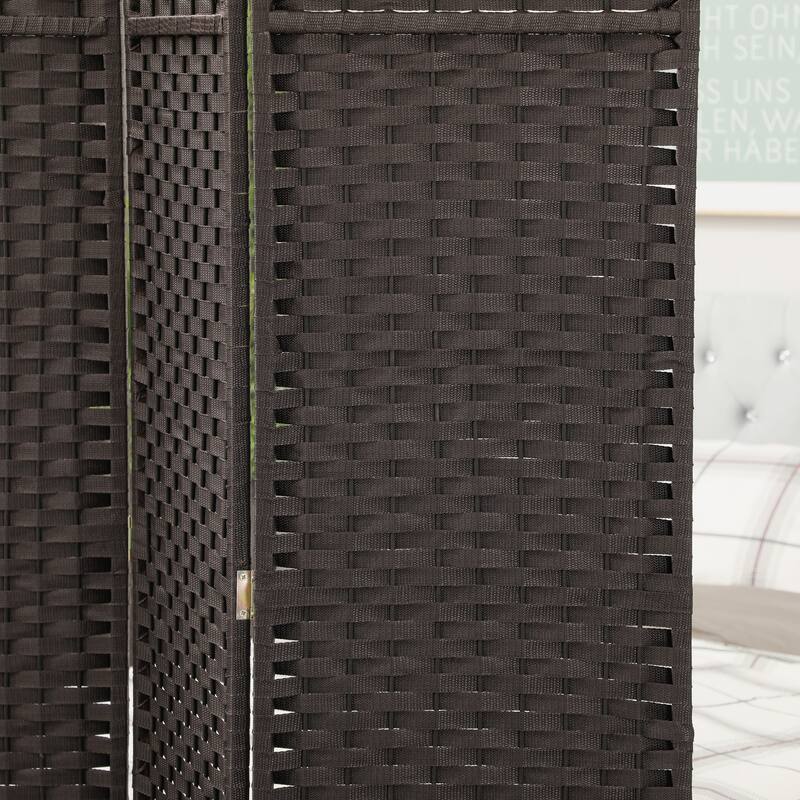 HOMCOM Room Divider, 6 Panel Folding Privacy Screen, 5.6' Tall Freestanding Wall Partition