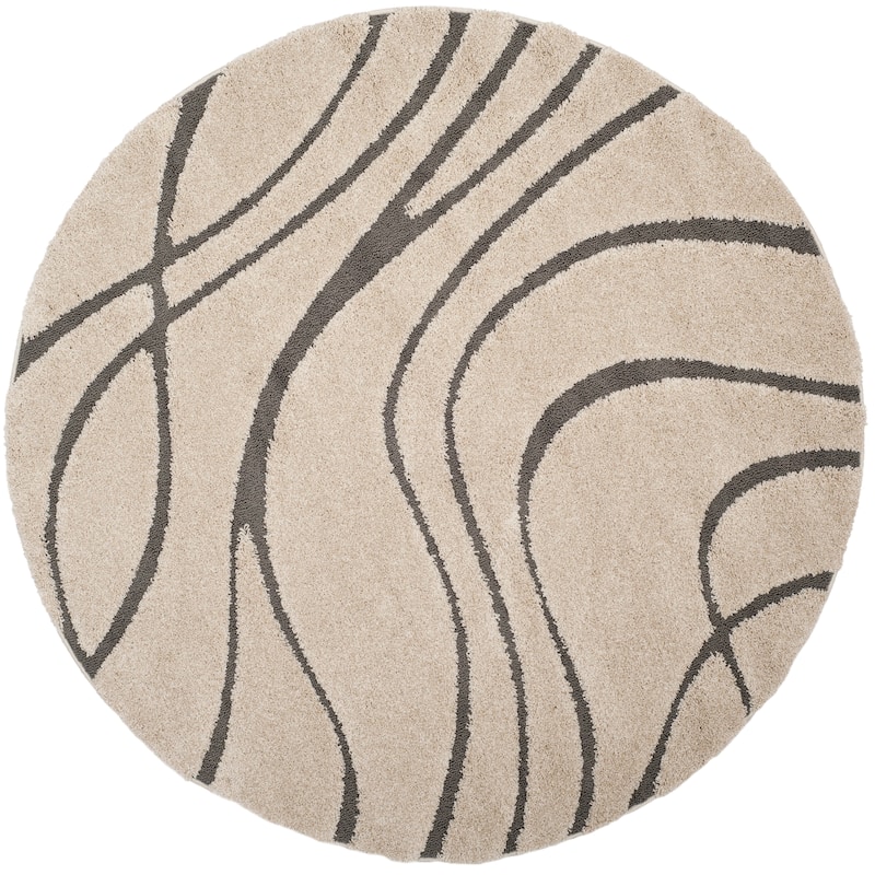 SAFAVIEH Florida Shag Sigtraud Abstract Waves 1.2-inch Thick Rug