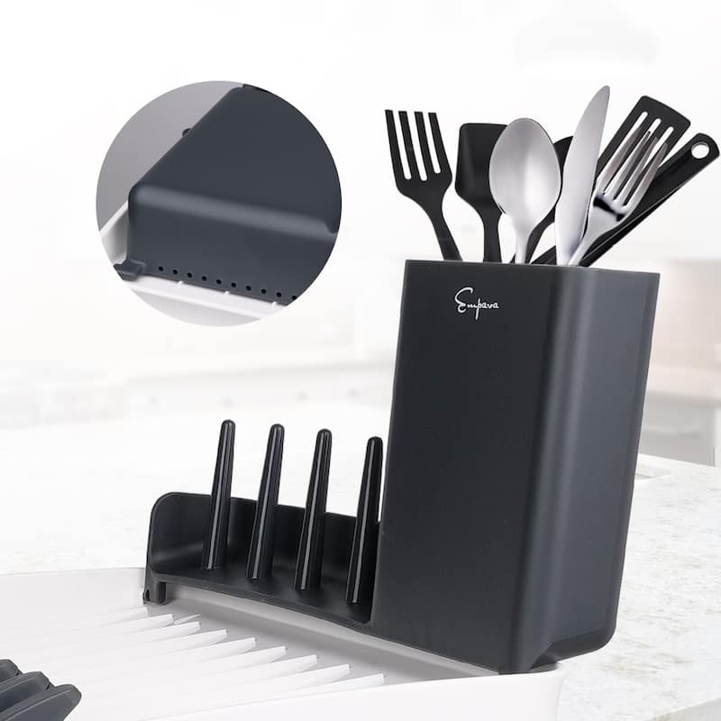 Foldable Countertop Dish Drying Rack with Drainer - 16.5" x 13.8"
