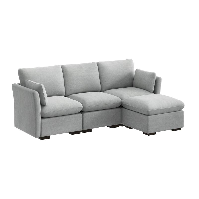 Bush Home Sienna Modular 3-Seater Reversible Chaise Sectional - Dove Gray