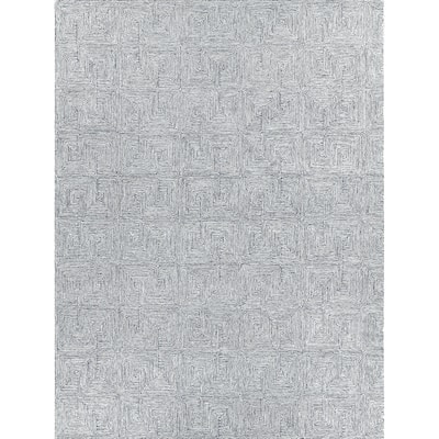 EXQUISITE RUGS Caprice Hand-tufted New Zealand Wool Blue/Ivory Area Rug.