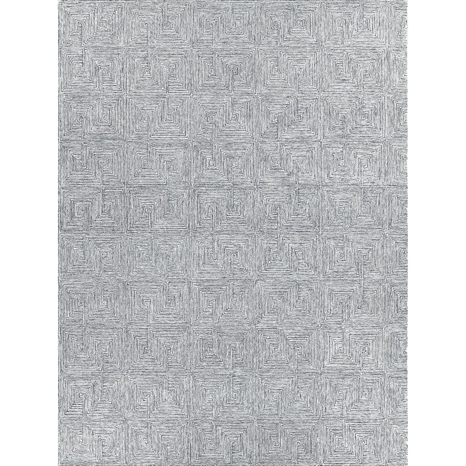 EXQUISITE RUGS Caprice Hand-tufted New Zealand Wool Blue/Ivory Area Rug.