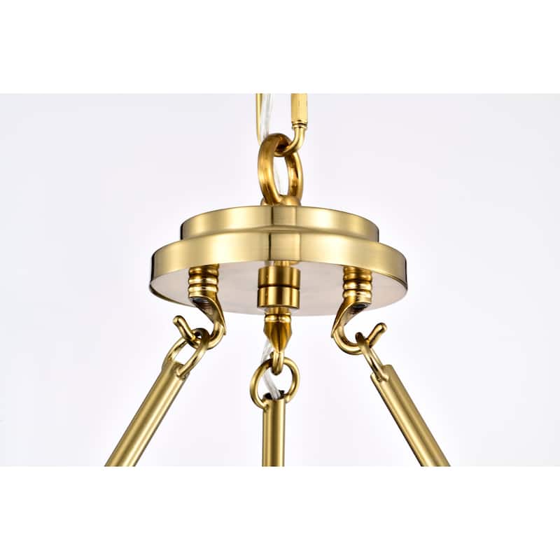 Silvija 26 Inch Moder Wheel Contemporary Style Ceiling Lighted Chandelier Gold Polished Finish 6-Light - N/A