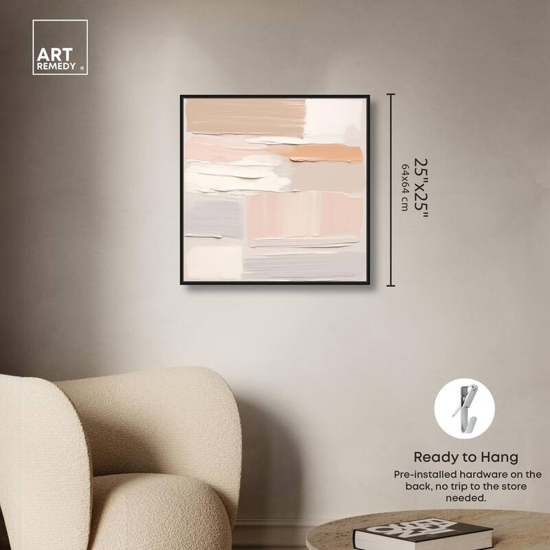 Roseate Cream Tones III Canvas by Art Remedy