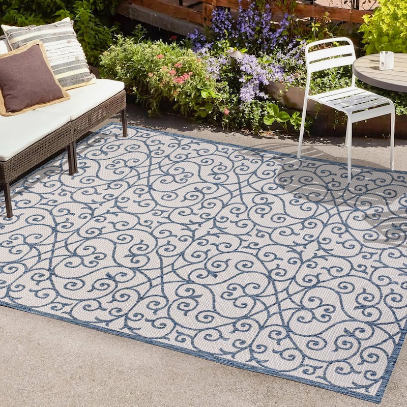 JONATHAN Y Ourika Textured Weave Indoor/Outdoor Area Rug