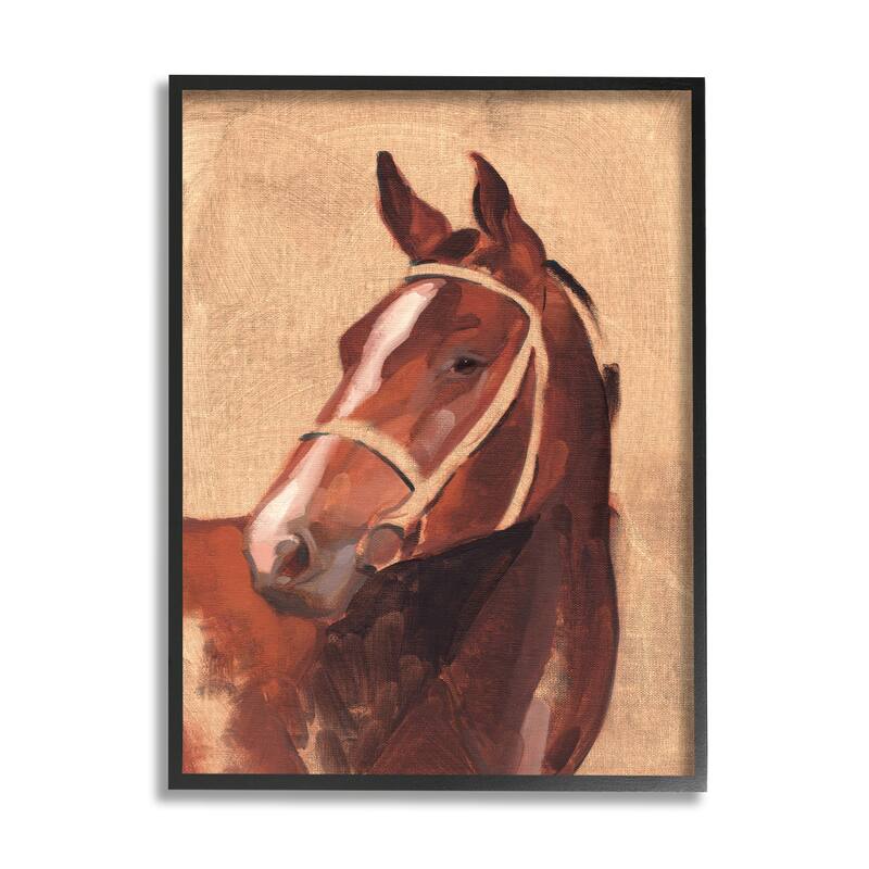 Stupell Southwestern Vintage Horse Equestrian Portrait Framed Wall Art