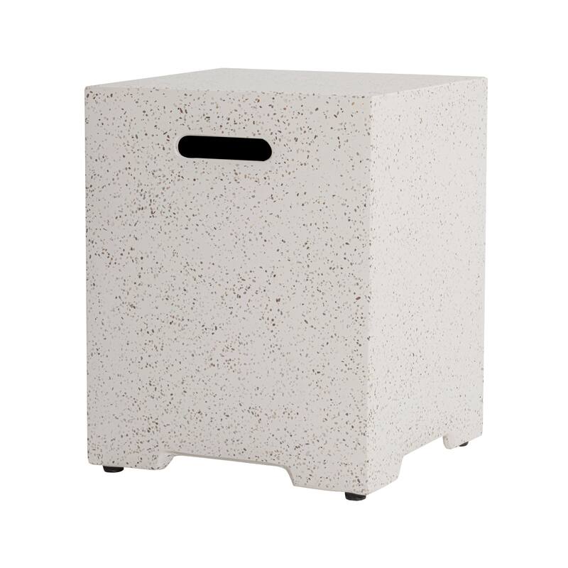 COSIEST Concrete Outdoor Propane Tank Cover Table