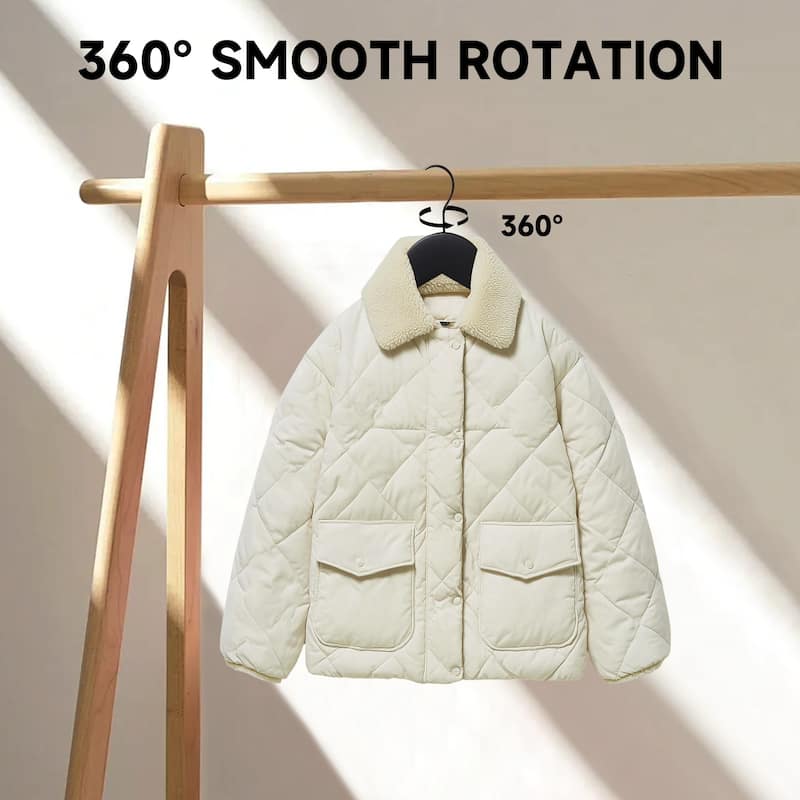 BP4U Premium Solid Wood Hangers with Non-Slip Trouser Bar, Heavy-Duty Suit Coat Wooden Hangers for Jackets, Shirts, and Dresses