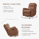 preview thumbnail 30 of 52, Jerome Swivel Glider Recliner Nursery Chair Manual Push Back Recliner