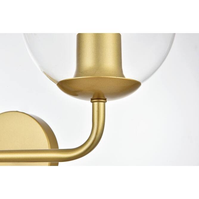 Elegant Lighting LD7321W19 Genesis 2 Light 10" Tall Bathroom Sconce