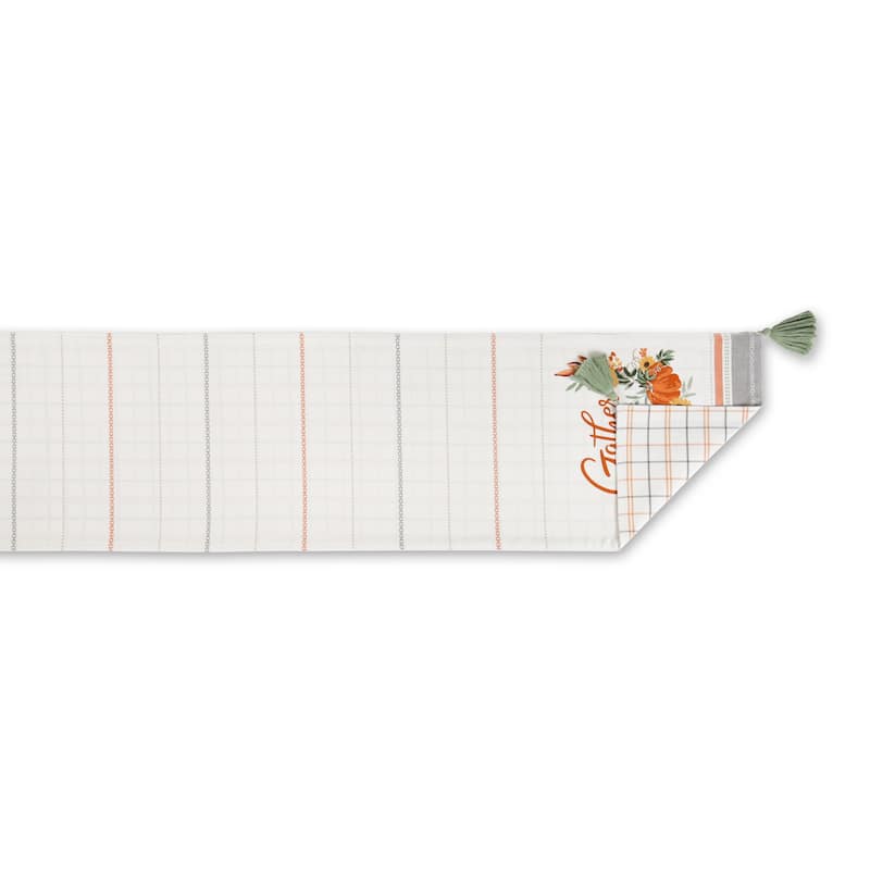 Gather Fall Squash Reversible Table Runner 14X72