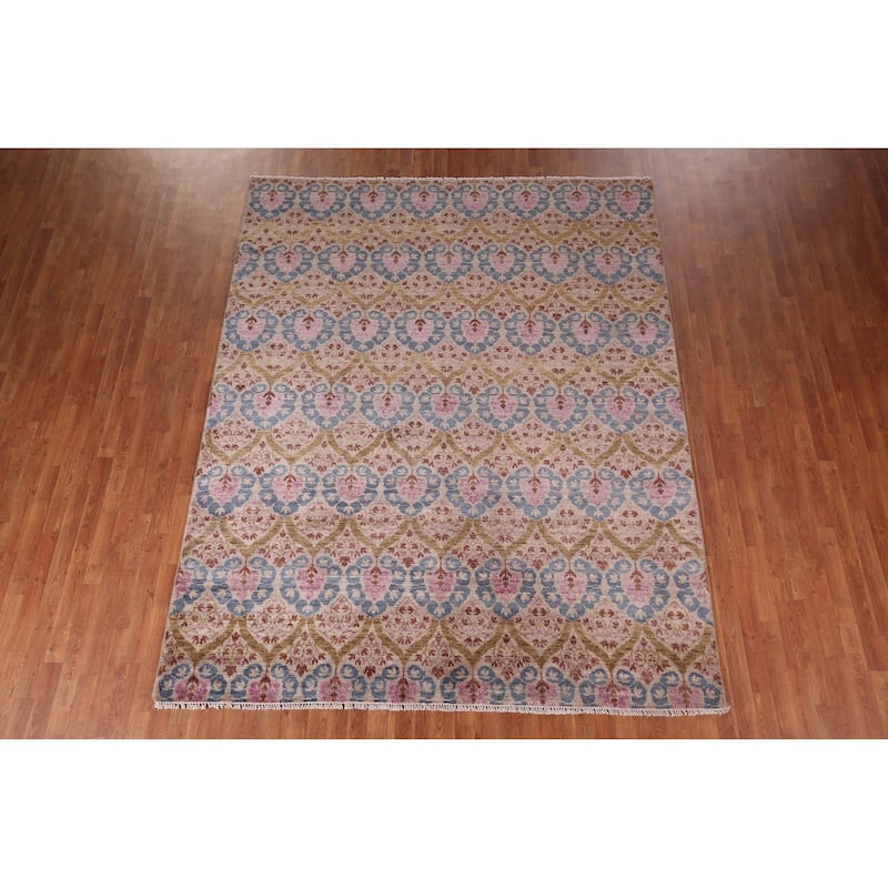 All-Over Handmade Contemporary Indian Area Rug Oriental Jute Carpet - 8'0" X 10'1"