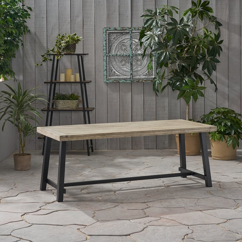 Carlisle Outdoor Wooden Dining Table by Christopher Knight Home - 79.00" L x 36.00" W x 30.00" H