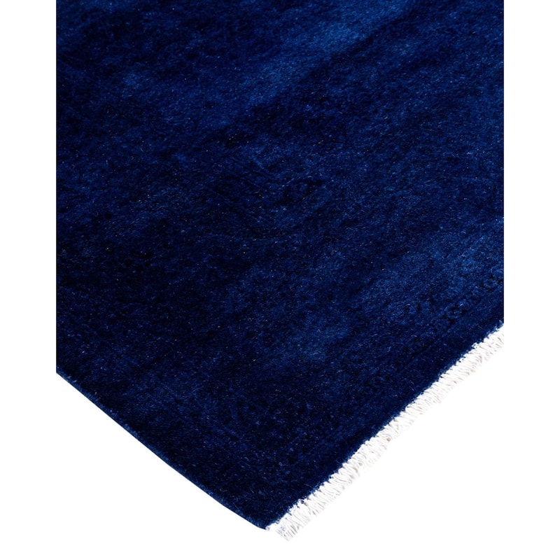 Fine Vibrance One-of-a-Kind Hand-Knotted Area Rug - Blue, 6' 1" x 8' 6" - 6' 1" x 8' 6"