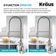 preview thumbnail 34 of 139, Kraus Britt Commercial 3-Function 1-Handle Pulldown Kitchen Faucet