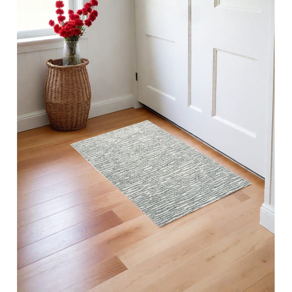 Tirev Distressed Stain Resistant Area Rug By HomeRoots - 2' x 3'