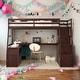 preview thumbnail 2 of 37, Twin Size Loft Bed With 7 Drawers,2 Shelves and Desk for Home