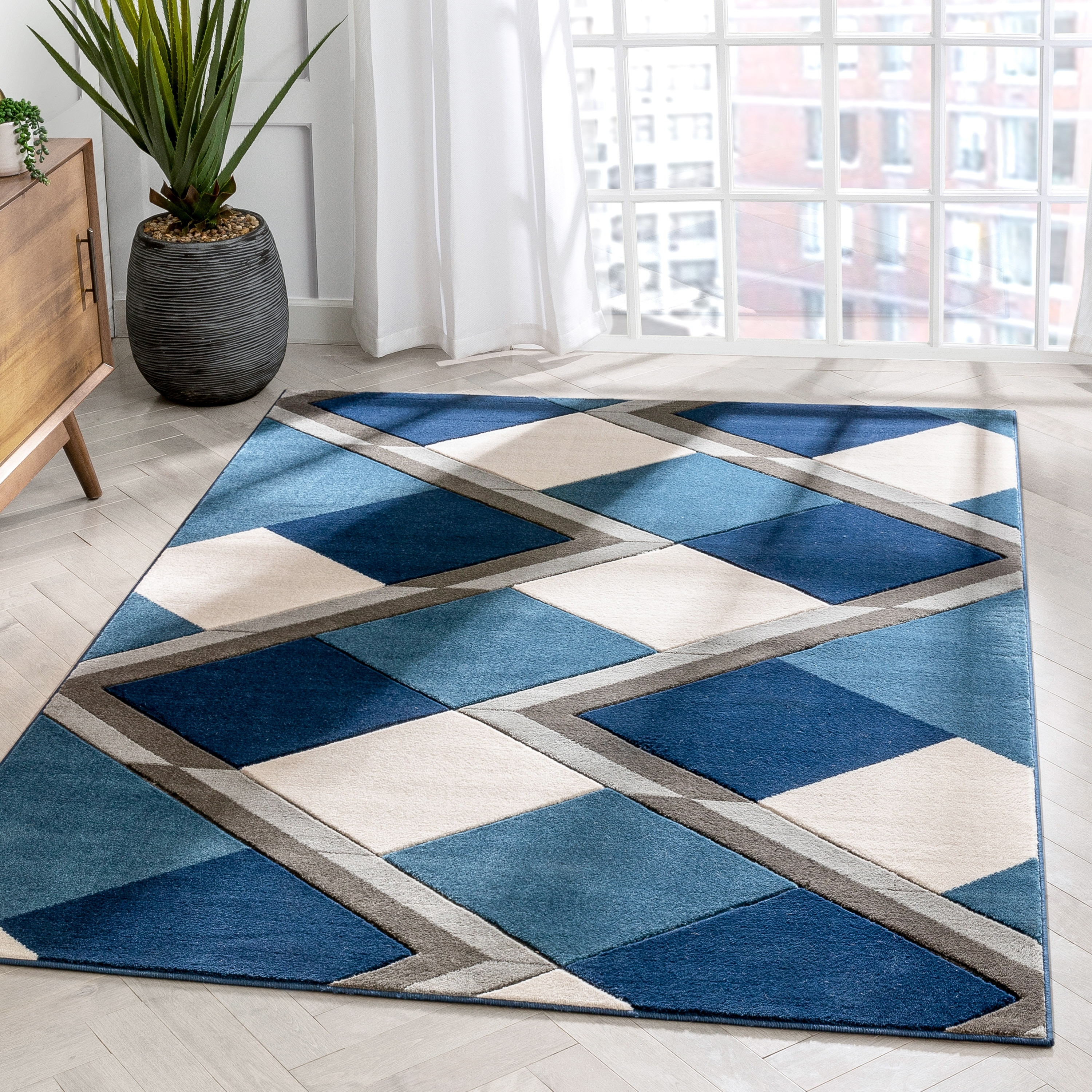 Well Woven Good Vibes Nora Modern Geometric Area Rug