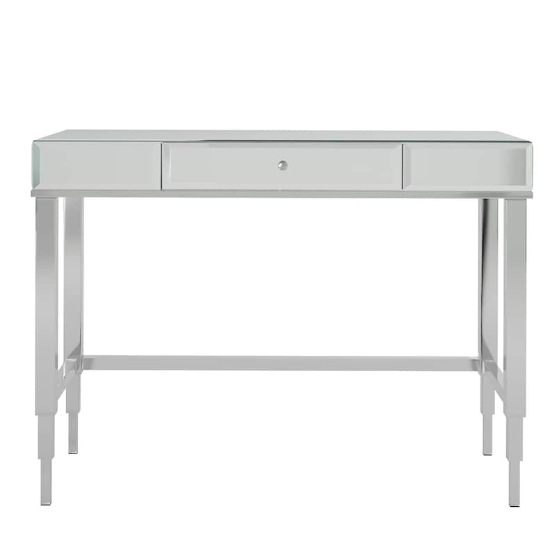 Camille Beveled Mirrored Accent 1-drawer Office Writing Desk by iNSPIRE Q Bold
