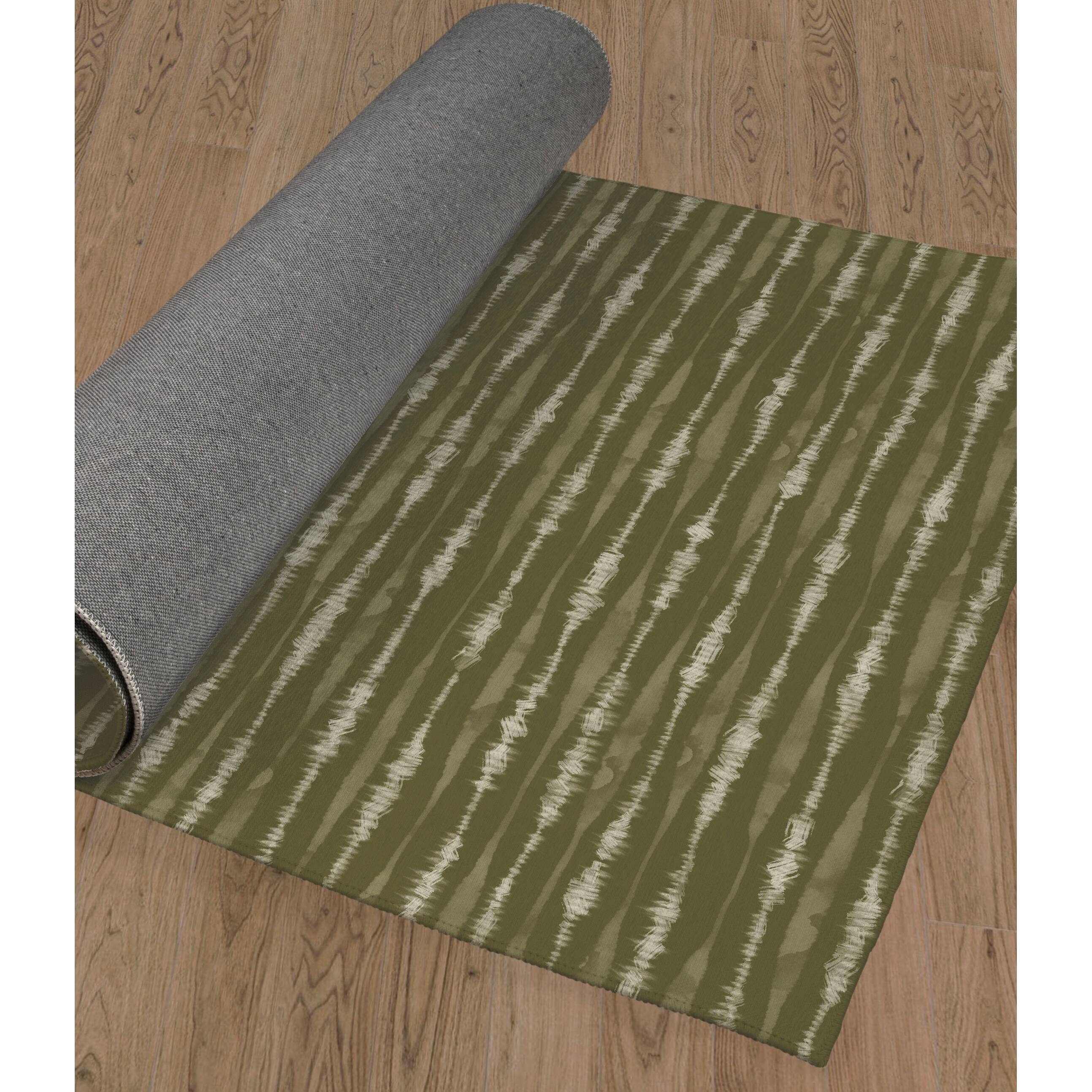 TIEDYE STRIPE OLIVE Kitchen Mat By Kavka Designs Bed Bath & Beyond