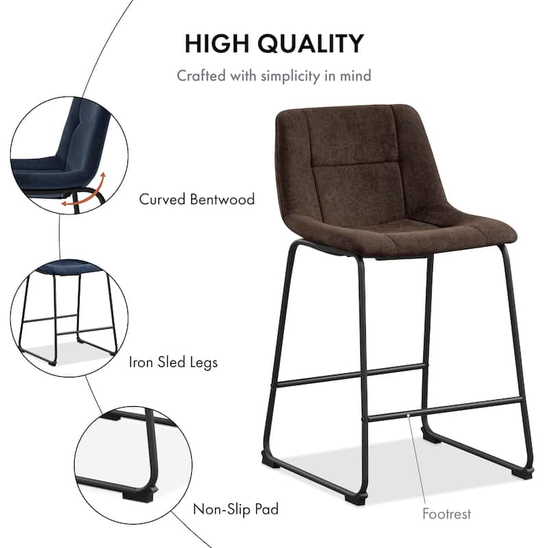 Furniture of America Eamon Modern Chenille Padded Dining Chairs (Set of 2)